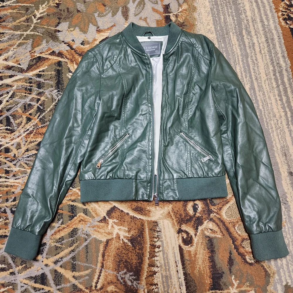 Green Bomber Jacket for Women - Picture 1 of 9